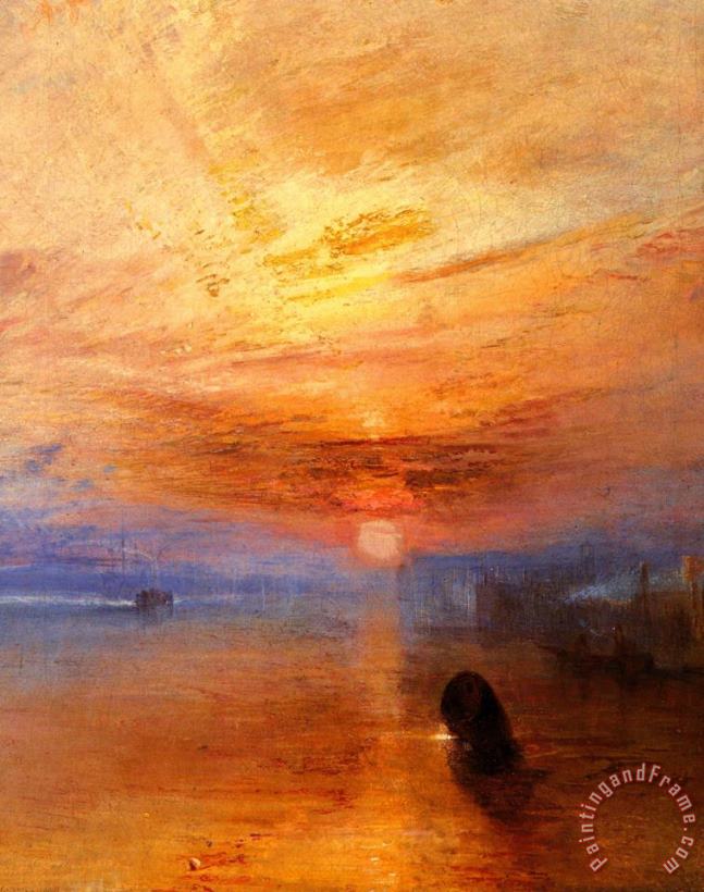 Joseph Mallord William Turner The Fighting 'temeraire' Tugged to Her Last Berth to Be Broken Up [detail 1] Art Painting